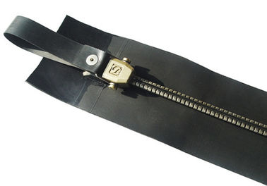 Acid Resistant Black CR Rubber Heavy Duty Zipper For Immersion Suits / Life Jacket Parts